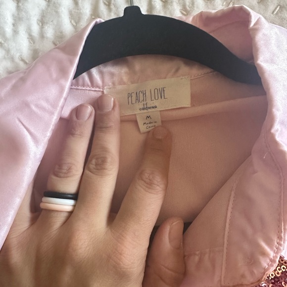 Peach Love California Sequin color block dress - Picture 2 of 5